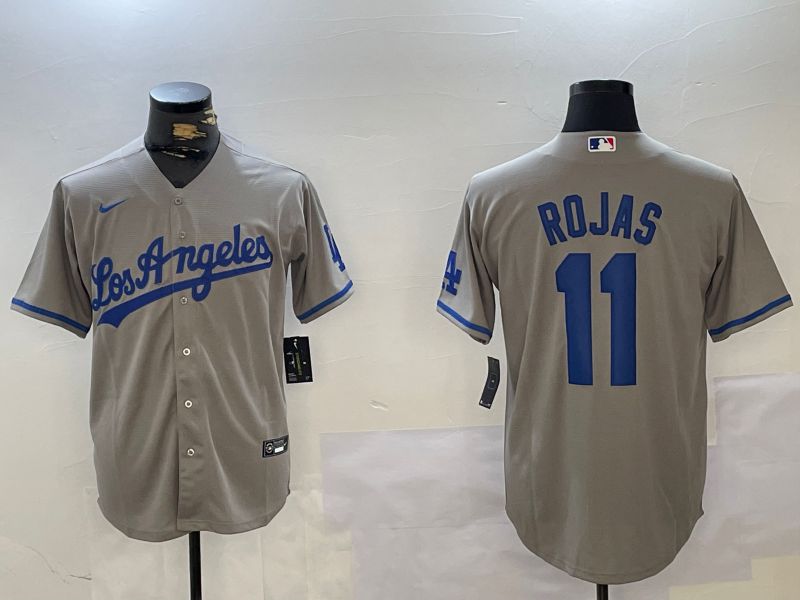 Men Los Angeles Dodgers #11 Rojas Grey Game 2024 Nike MLB Jersey style 1016->los angeles dodgers->MLB Jersey
